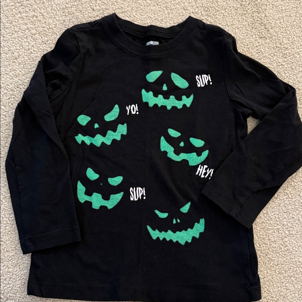 OshKosh Glow-in-the-Dark Jacks Halloween Shirt 4T